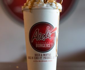 Milkshake in an Aioli Burger Cup