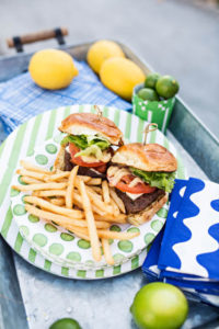 Burger and fries during the Arizona summer
