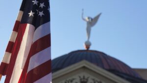 An American Flag at the AZ Capitol