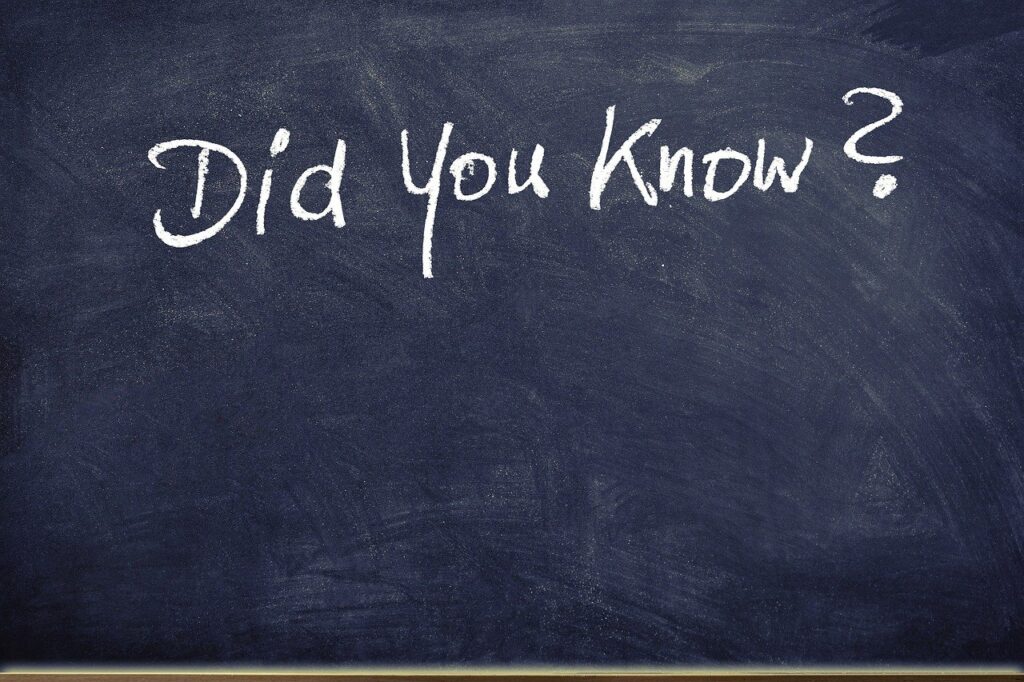 black board: "did you know?"