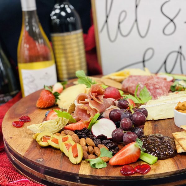 Charcuterie and Wine for Valentine's Day Dinner
